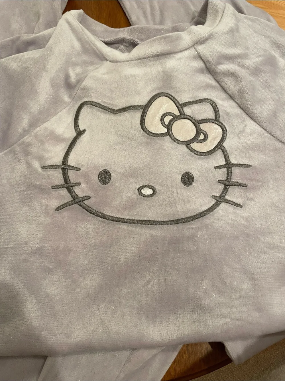 Hello Kitty Lilac Kids Sweatshirt and Pants Velour Set Size 10